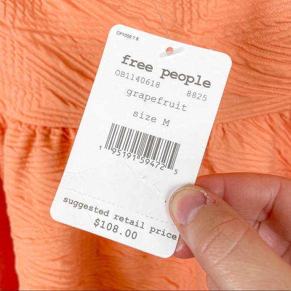 Free People Violet Mini Dress Grapefruit Medium M - Picture 7 of 11